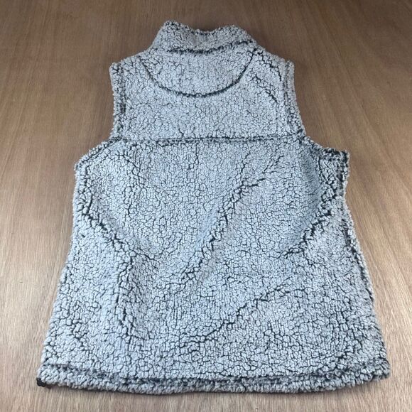 Boxercraft Sherpa Vest Gray Clemson Paw Logo Fleece Zip Up Women’s Medium - Picture 3 of 6